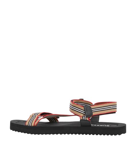 burberry stripe flat sandals|burberry wedges summer sandals.